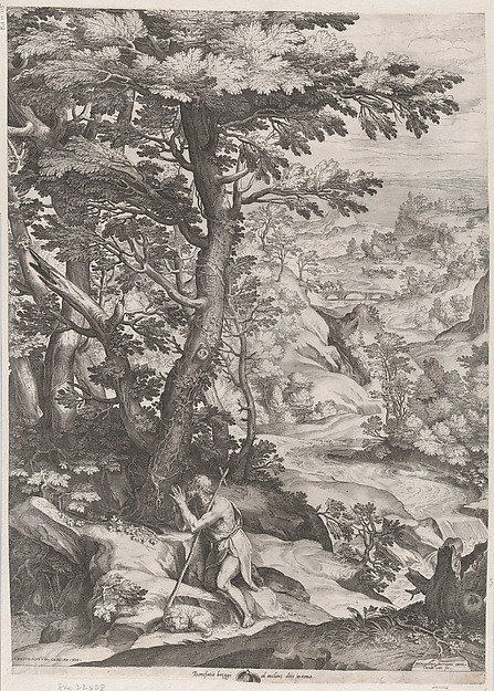 St John the Baptist in the Wilderness by Cornelis Cort