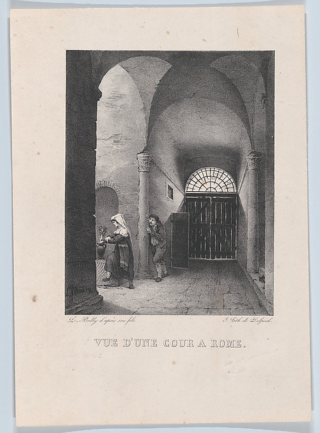 View of a Courtyard in Rome
