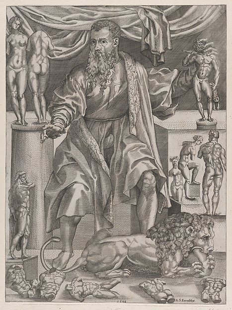 Portrait of Baccio Bandinelli with Lion