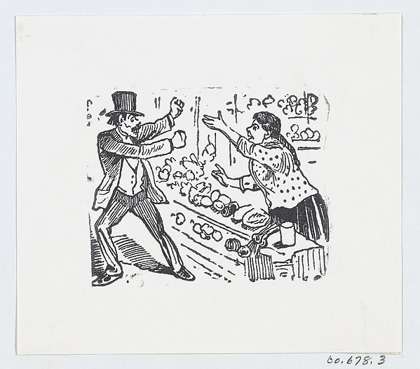 A woman yelling at a man with his arms raised