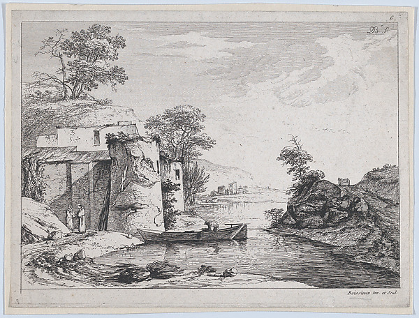 Old Towers on a River Bank