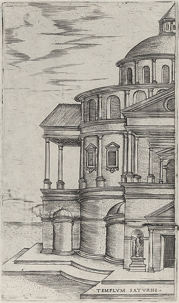 Templum Saturni, from a Series of 24 Depicting (Reconstructed) Buildings from Roman Antiquity