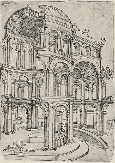 Templum Idor Egito, from a Series of 24 Depicting (Reconstructed) Buildings from Roman Antiquity