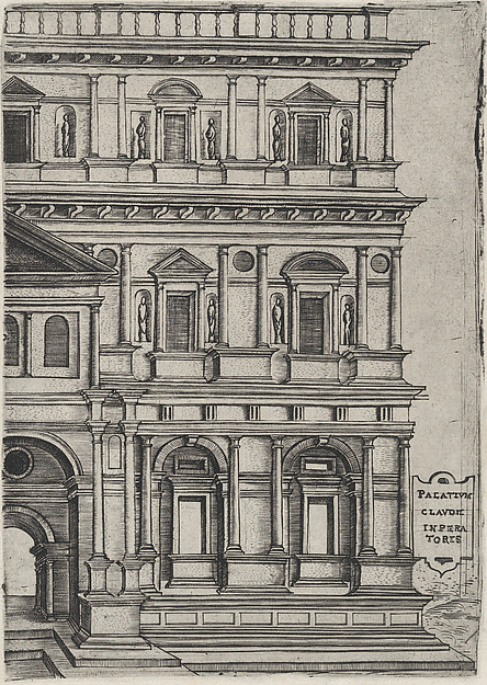 Palatium Claudie Imperatoris, from a Series of 24 Depicting (Reconstructed) Buildings from Roman Antiquity