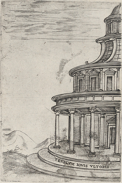 Tenplum (sic) Iovis Ultoris, from a Series of 24 Depicting (Reconstructed) Buildings from Roman Antiquity