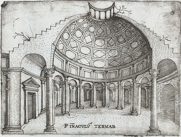 Tem. Ro. Penatibus Dicatu, from a Series of Prints depicting (reconstructed) Buildings from Roman Antiquity