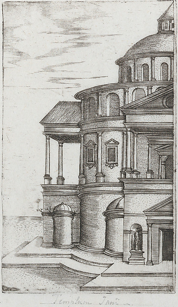 Palatium Se Lugduni [Later changed to Termae Antoniae Imp], from a Series of Prints depicting (reconstructed) Buildings from Roman Antiquity
