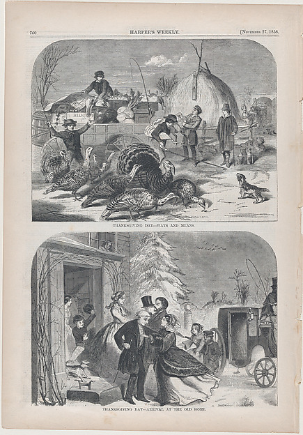 Thanksgiving Day – Ways and Means (from "Harper's Weekly," Vol. II)