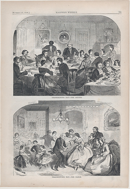 Thanksgiving Day – The Dance (from "Harper's Weekly," Vol. II)