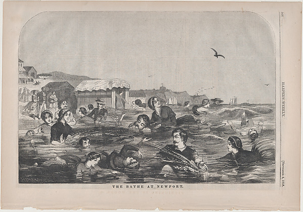 The Bathe at  Newport (from "Harper's Weekly," Vol. II)