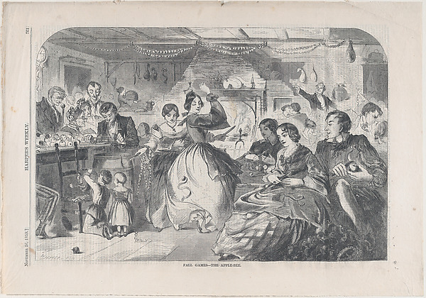 Fall Games – The Apple Bee (from "Harper's Weekly," Vol. III)