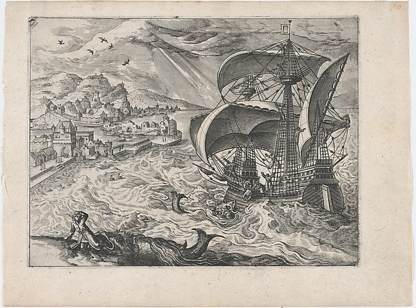 Landscape with a Ship and Jonah and the Whale by Lucas Gassel