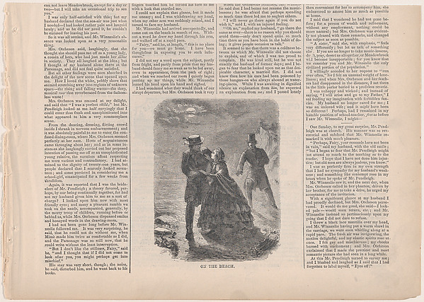 On the Beach (from "The Mistress of the Parsonage," in "Harper's Weekly")