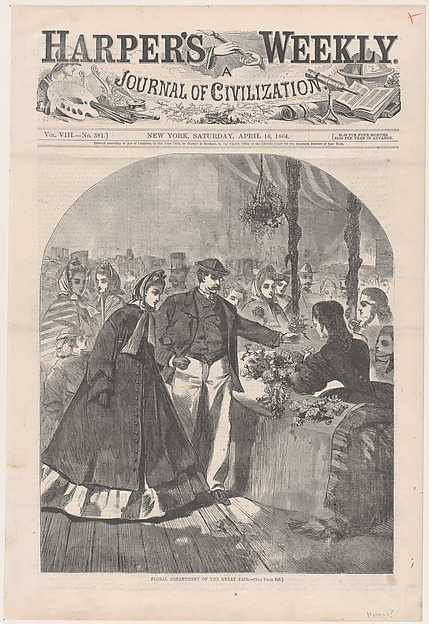 Floral Department of the Great Fair (from "Harper's Weekly," Vol. VIII)