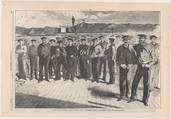 Crew of U.S. Steamsloop "Colorado," Shipped at Boston, June 1861 (from "Harper's Weekly," Vol. 5, p. 439)