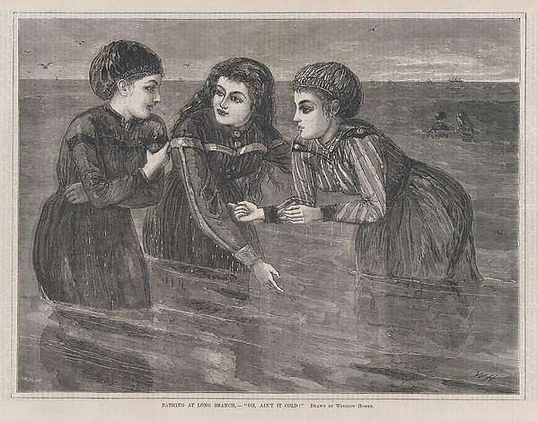 Bathing at Long Branch "Oh, Ain't It Cold" (Every Saturday, Vol. III, New Series)