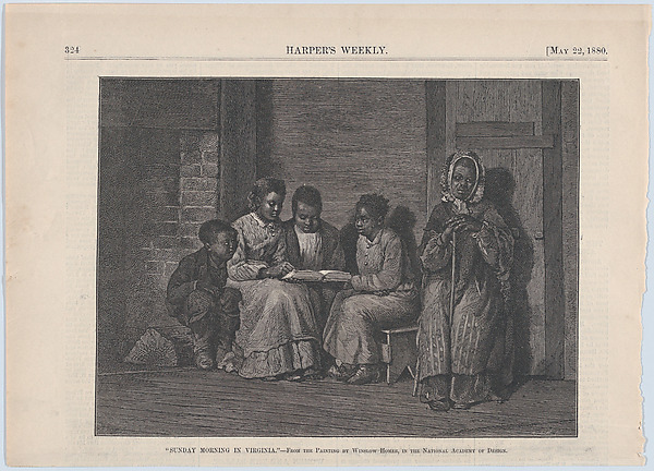 Sunday Morning in Virginia, from the painting by Winslow Homer in the National Academy of Design, from "Harper's Weekly," Vol. XXIV by Winslow Homer, The Metropolitan Museum of Art