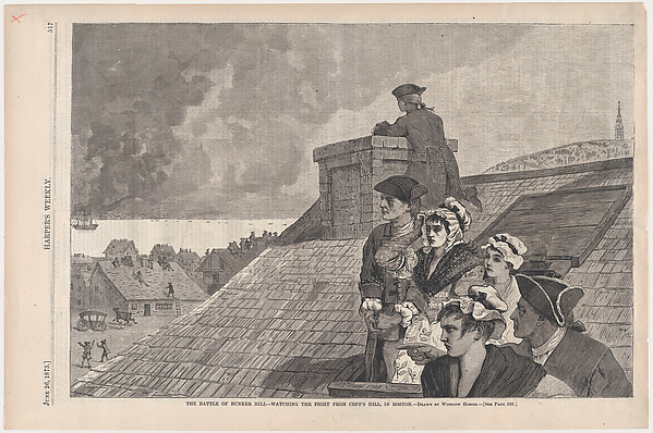 The Battle of Bunker Hill – Watching the Fight from Copp's Hill, in Boston (from "Harper's Weekly," Vol. XIX)