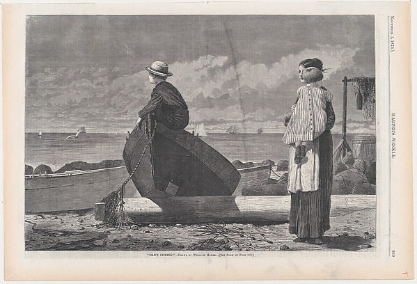 "Dad's Coming!" (from "Harper's Weekly," Vol. XVII)