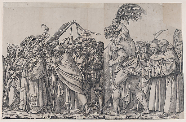 Section G: Martyrs Holding Palm Branches, from "The Triumph of Christ" by Andrea Andreani