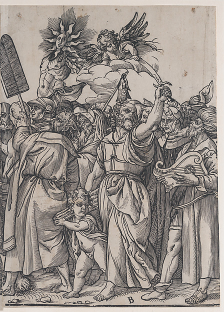 Section B: Isaac, Noah and other figures, from "The Triumph of Christ" by Andrea Andreani