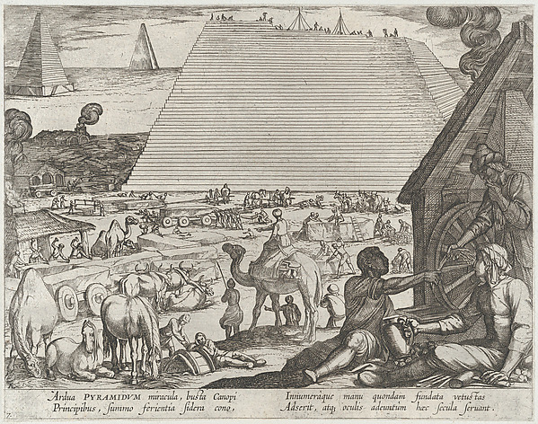 Plate 7: The Pyramids in Egypt, from 'The Seven Wonders of The World'