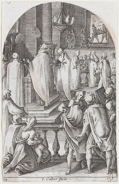 St. Basil Celebrating the Sacrifice of the Mass [The Celebration of the Holy Mysteries], plate 12 from "Les Tableaux de Rome, Les Eglises Jubilaires" (The Paintings of Rome, The Churches Jubilee)