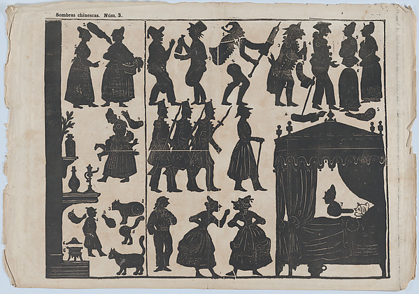 Sheet 3 of figures for Chinese shadow puppets