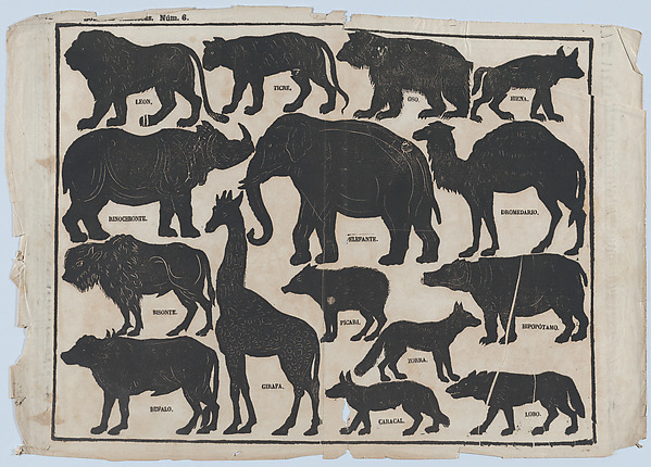 Sheet 5 of figures for Chinese shadow puppets
