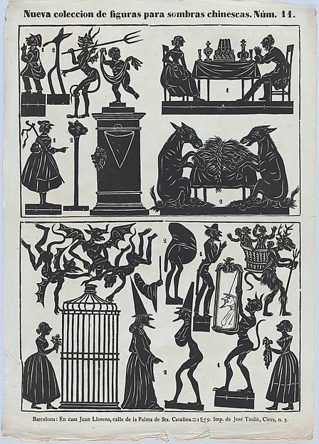 Sheet 11 of figures for Chinese shadow puppets