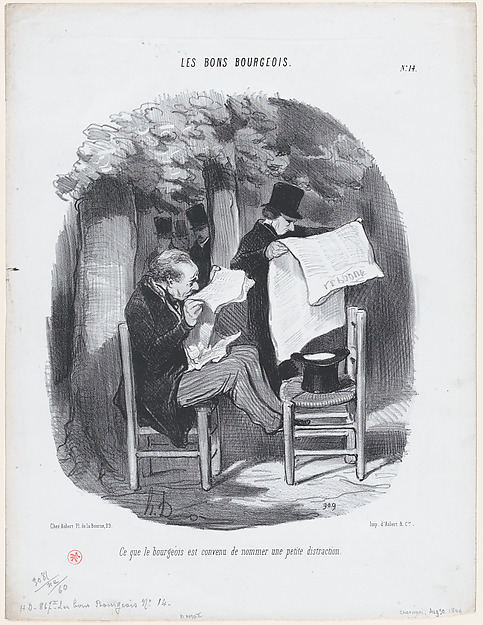 What the bourgeois calls a slight distraction,  from 'The good bourgeois,' published in "Le Charivari"