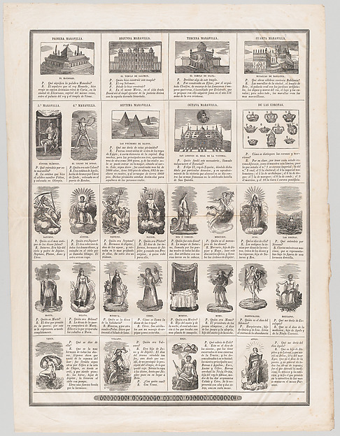 Eight wonders of the world and mythical Gods