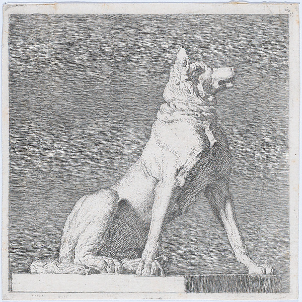 Seated Dog, after an antique sculpture