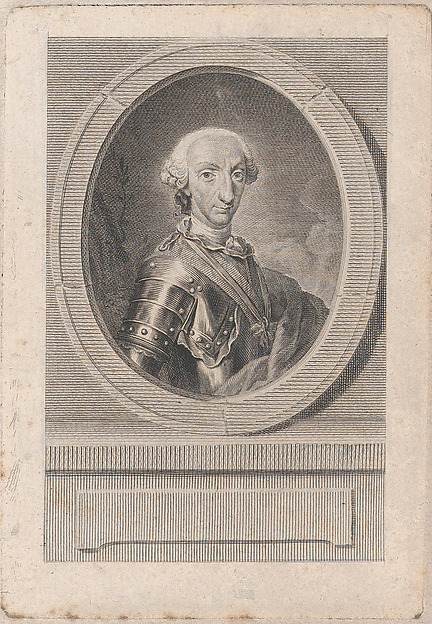 Portrait of Charles III, half length within a roundel