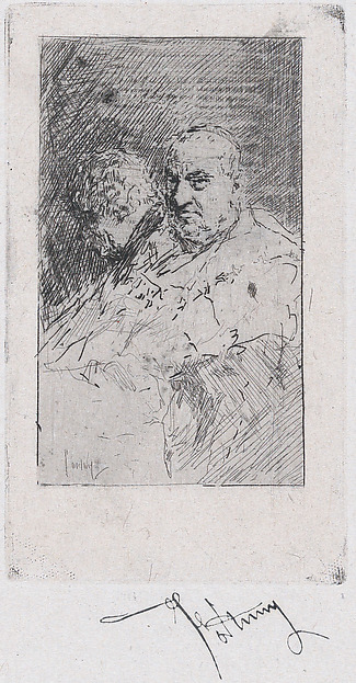 The Diplomat, man seated holding hat facing left