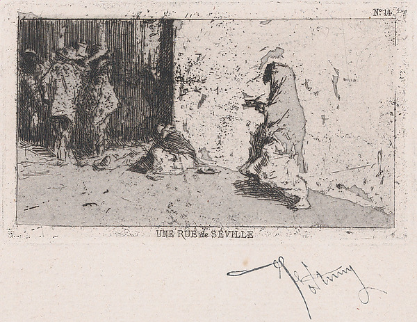 A street in Seville with figures