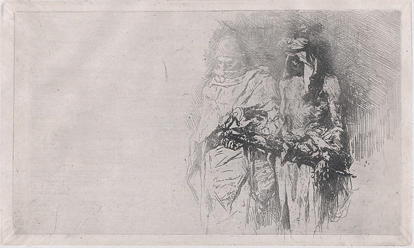 Croquis (sketch) of two Arabic men