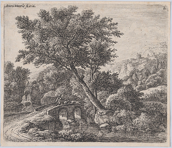 Shepherd on a Small Bridge