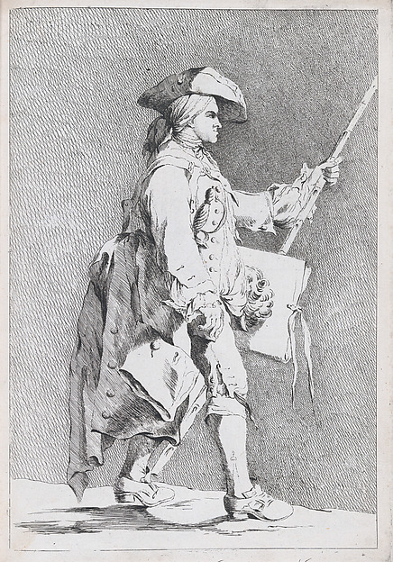 An Artist at the French Academy in Rome (?), pl. V from "Recueil de caricatures"