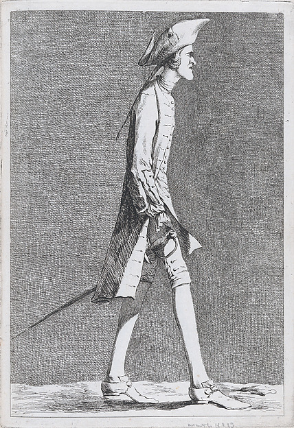 An Artist at the French Academy in Rome (?), pl. XIII from "Recueil de caricatures"