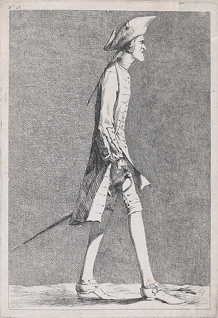An Artist at the French Academy in Rome (?), pl. XIII from "Recueil de caricatures"