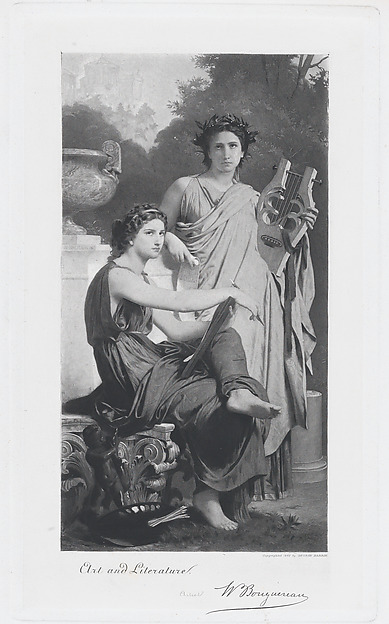 Art and Literature, After William Bouguereau (French, La Rochelle 1825â€“1905 La Rochelle), Lithograph