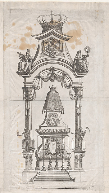 Royal Portugese Funeral Monument (possibly part of a funeral book)