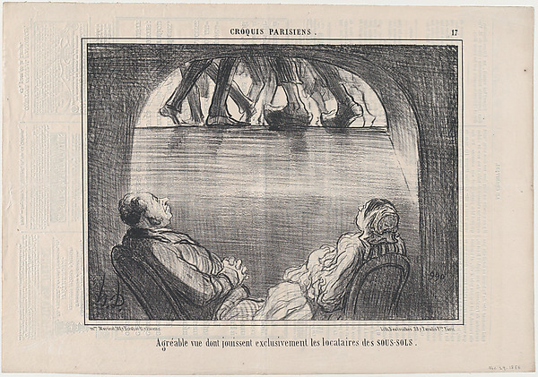 Agréable vue...des sous-sous, from Croqius Parisiens, published in Le Charivari, November 29, 1856