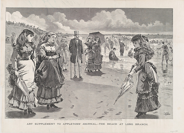 The Beach at Long Branch (from "Appleton's Journal," Vol. II)
