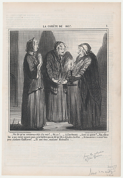 On dit qu'on commence déja a la voir..., from La Comète de 1857, published in Le Charivari, March 7, 1857