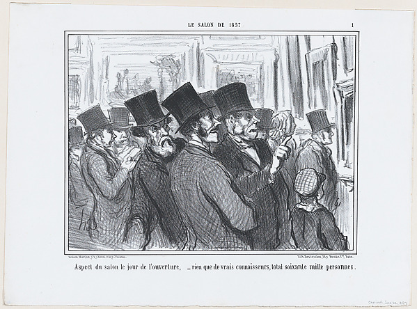 Comment, c'est dans cette cave que sont les scultpures?..., from Le Salon de 1857, published in "Le Charivari"