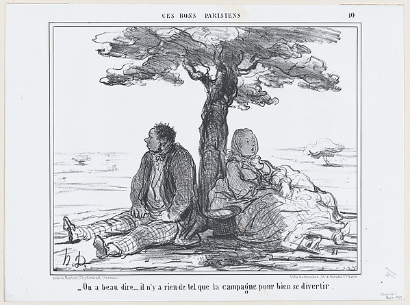On a beau dire..., from Ces Bons Parisiens, published in "Le Charivari"