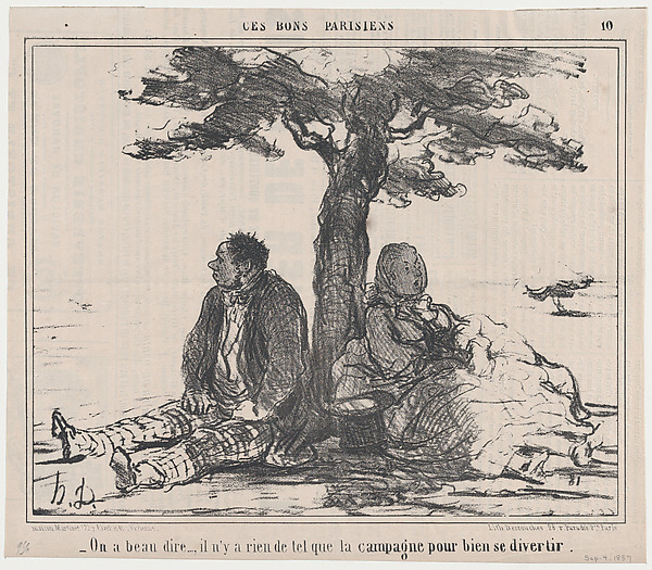 On a beau dire..., from Ces Bons Parisiens, published in Le Charivari, September 4, 1857