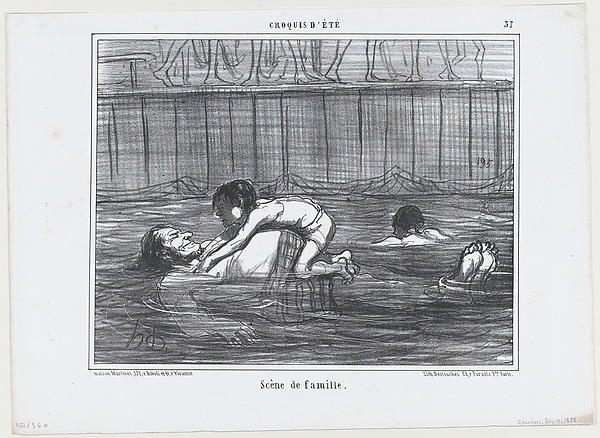 Scène de famille., from Croquis d'Été, published in Le Charivari, July 19, 1858